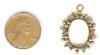5 23x20mm Antique Gold Oval Frame Pendants